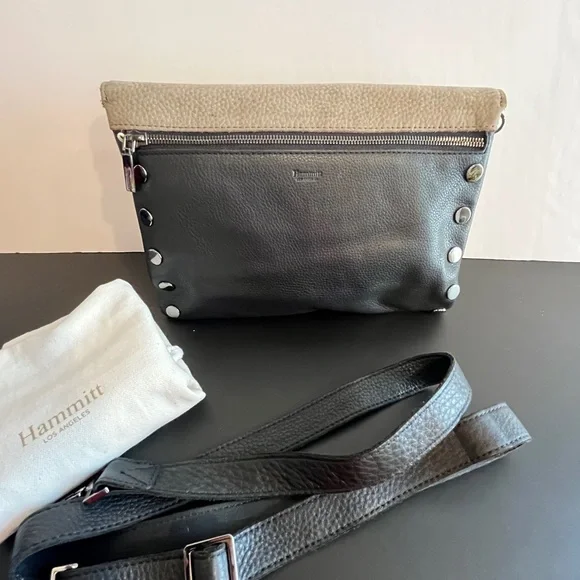 EUC Hammitt *Dillon Medium-Black/Grey Natural GM